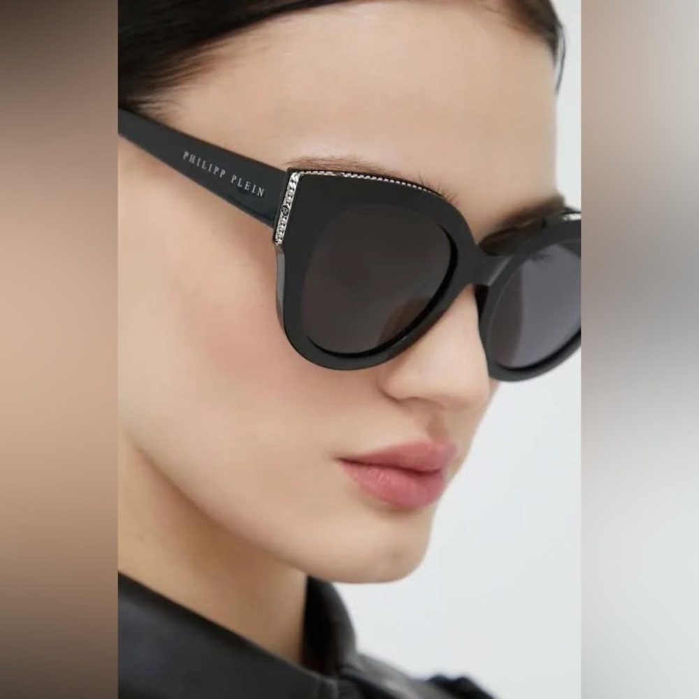 Philipp Plein Black Oversized Sunglasses - New & Authentic